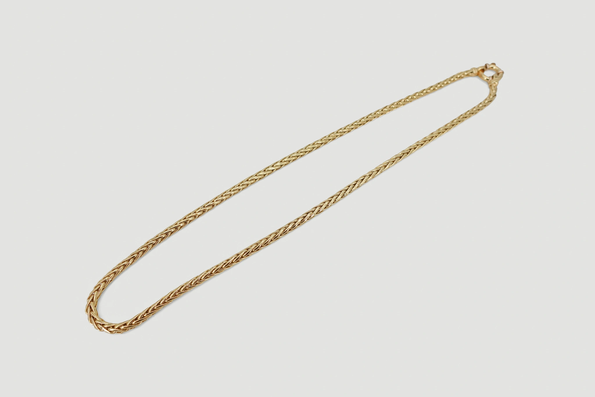 Collar de oro de 18k cadena espiga — foto 3