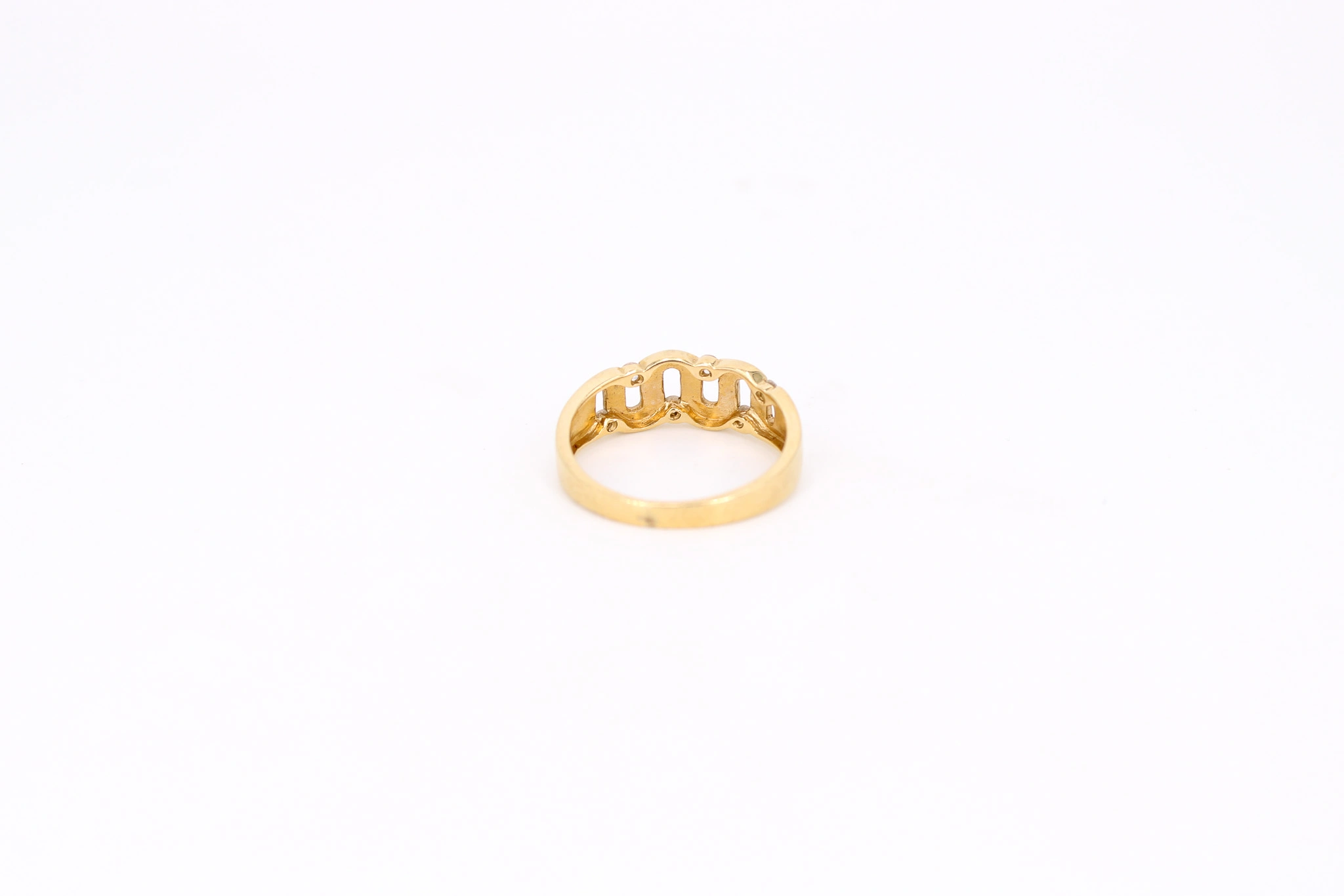 Anillo de oro ondulado calado 18K — foto 3