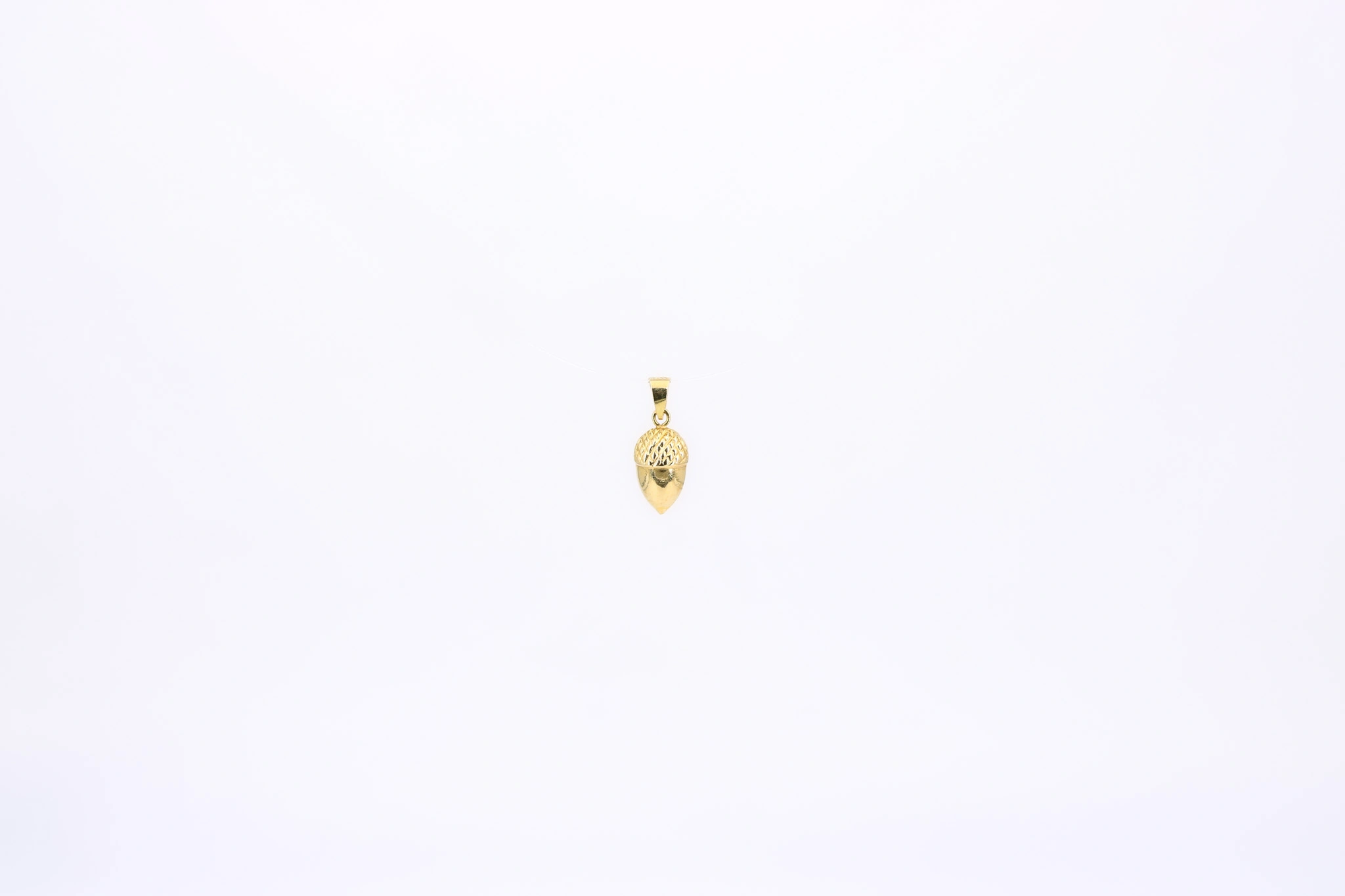 Colgante forma de bellota de oro 18K