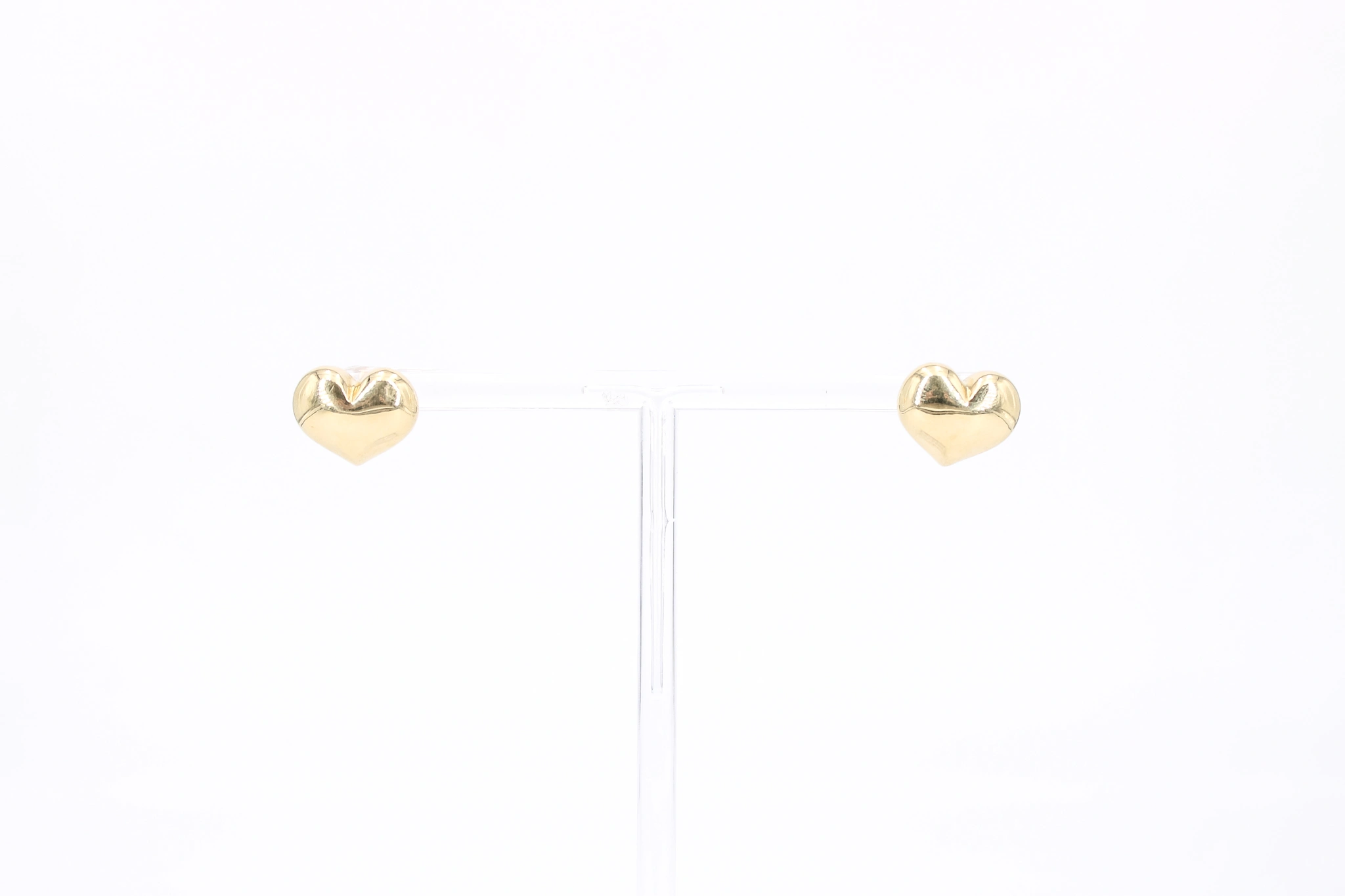 Pendientes forma de corazón de oro 18K — foto 3