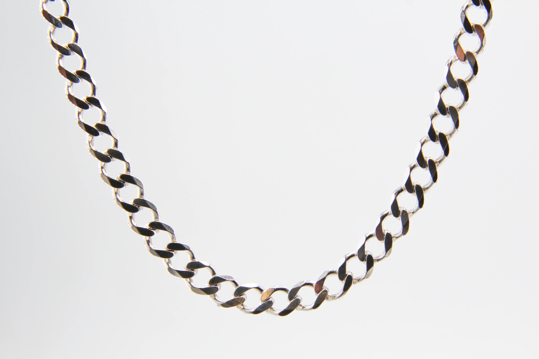 Collar de plata 925 eslabones barbada 7x510mm