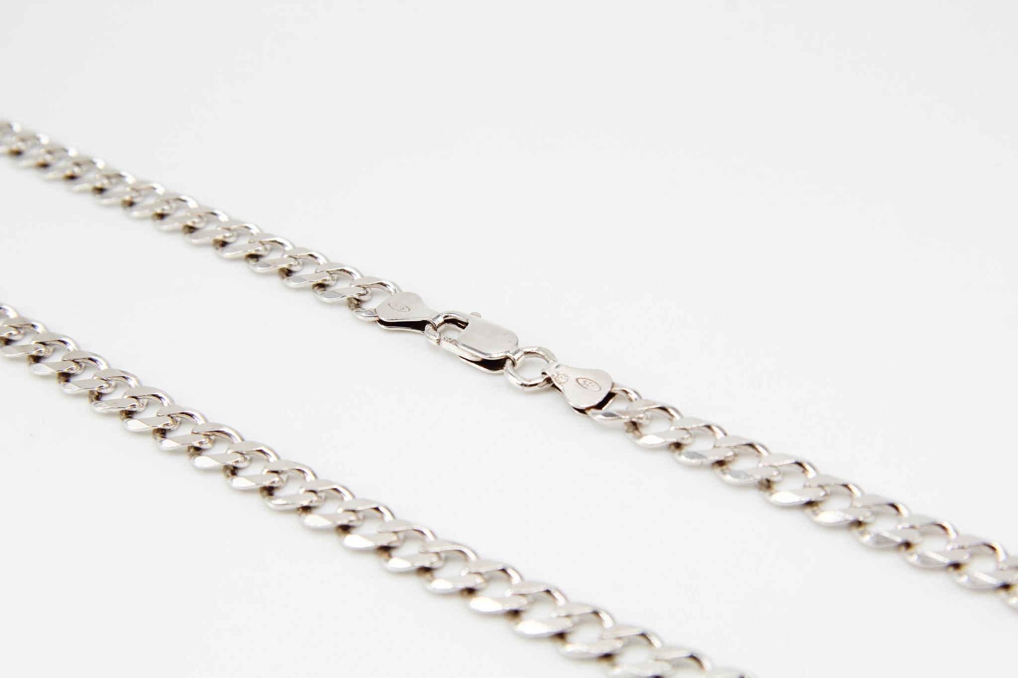 Collar de plata 925 eslabones barbada 7x510mm — vista alternativa