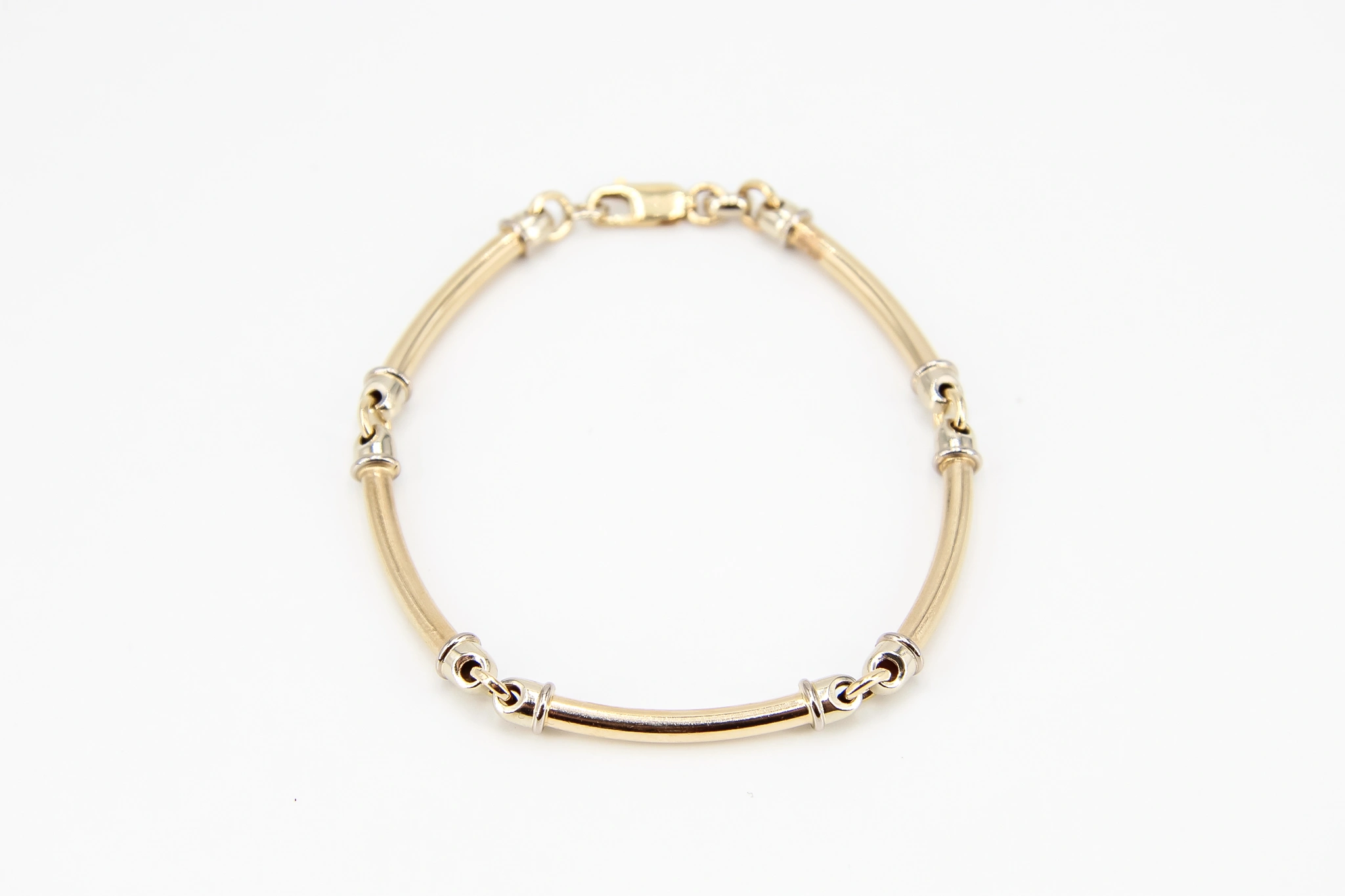 Pulsera de oro combinado 18K